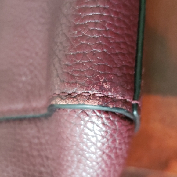 Coach Burgundy Oxblood Leather Tote Bag - Picture 9 of 16